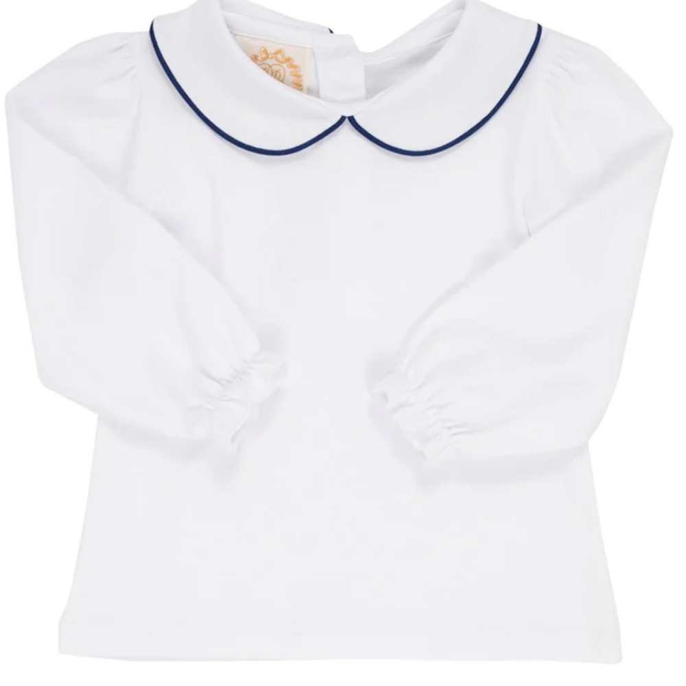 The Beaufort Bonnet Company Maude’s Peter Pan collar Nantucket Navy 4T